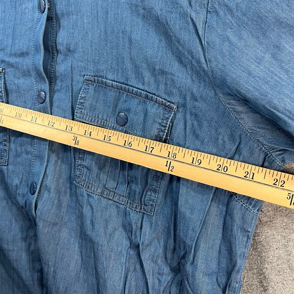 Laurie Felt Women Dress Size Medium Blue Denim Duster Dress - Picture 10 of 15